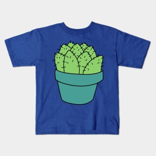 Green-Blue Potted Succulent Kids T-Shirt